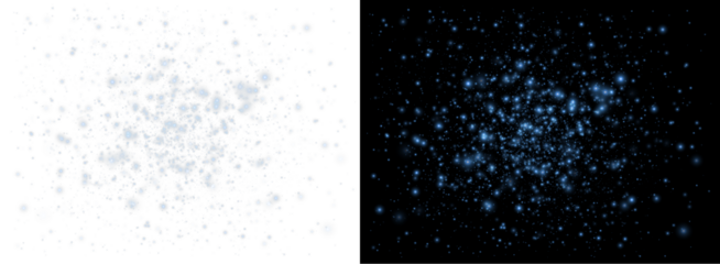 Blue dust illuminated accents. A celebratory background. Blue rain. Vector magic glow. Sparkling light, sparkle dust png. Sparkling magica. Abstract grunge background 