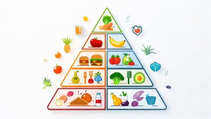 Healthy eating pyramid graphic