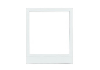 Blank white instant photo frame isolated on transparent background, perfect for adding your own memories or designs