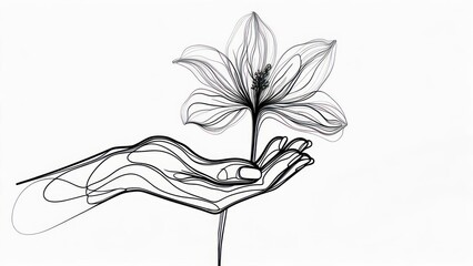 Hand holding a flower (1)