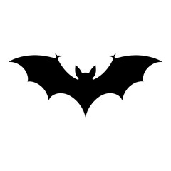 Halloween Bat Flying Silhouette Vector Illustration