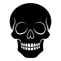 Halloween Skull Cartoon Vector Illustration