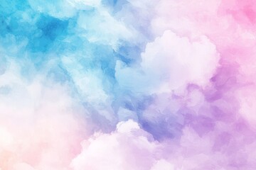 Beautiful pastel watercolor background with sky blue and pink tones, soft gradient texture for elegant artistic design use