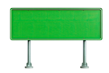 Fototapeta premium Blank green highway sign