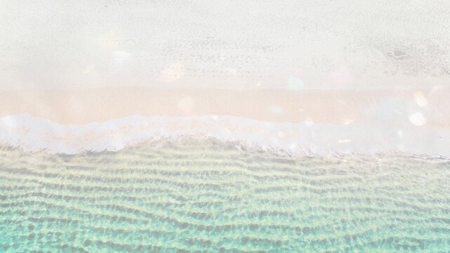 Fototapeta Aesthetic beach desktop wallpaper, glitter design