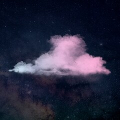 Pink gradient cloud clipart, weather aesthetic