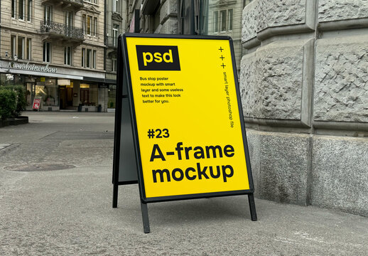 Sandwich board mockup