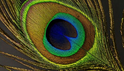 Fototapeta premium Peacock feather close up