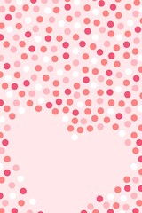 Cute pink background girl theme valentine's design