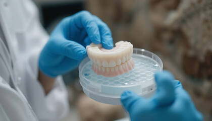 Dental Lab: Precision Crafted Dentures, Close-up View