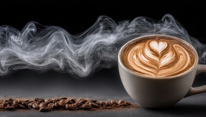 Latte art with steam