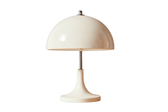 Cream-colored dome table lamp