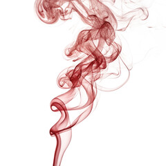 Fototapeta premium Elegant Red Smoke Swirl PNG – Intricate Flow Shape Effect, Transparent Isolated Background