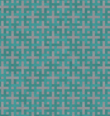 Turquoise and grey plus sign geometric pattern background