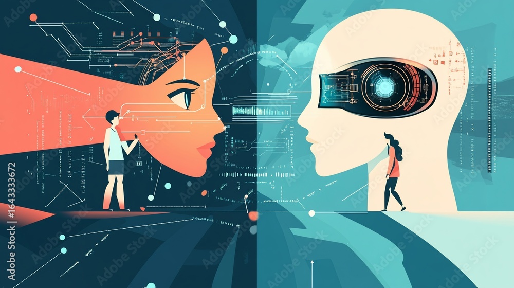 Poster humanity's evolving relationship with artificial intelligence interfaces