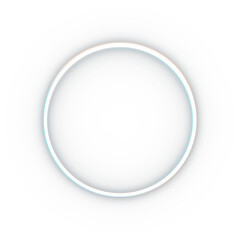 Glowing Neon Light Circle on Black Background – Transparent PNG