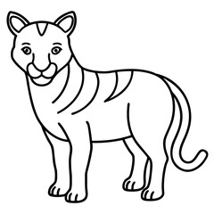 Obraz premium vector illustration of cartoon tiggers