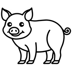 Fototapeta premium cartoon pig cartoon