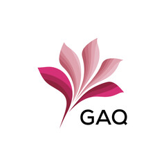 GAQ Modern Floral Abstract Logo Design, GAQ Later Logo, Creative Botanical Brand Identity
