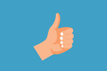 Good hand gesture. Hand gesture Concept. Colored flat vector illustration isolated