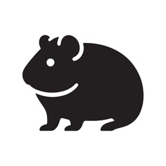 guinea pig vector silhouette clip art logo design illustration. guinea drawing icon set collection.