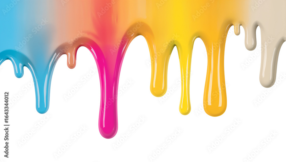 Poster a cascade of vibrant chromatic streams flows gracefully a smooth transparent canvas, creating a