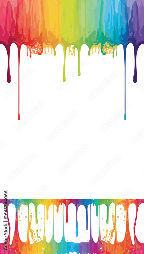 Poster vibrant spectrum of colors cascading creating an isolated transparent background with fluid