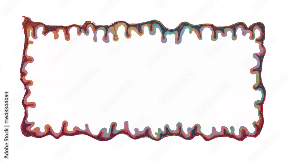 Aufkleber whimsical dripping frame element perfect for playful designs with transparent backdrop