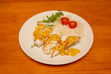 Authentic Kung Pao Chicken: Cubes of chicken breast sautéed with peanuts, dried chili, and Sichuan's signature hot-sweet sauce