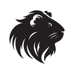 guinea pig vector silhouette clip art logo design illustration. guinea drawing icon set collection.