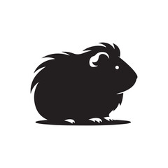 guinea pig vector silhouette clip art logo design illustration. guinea drawing icon set collection.