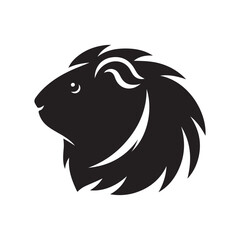 Obraz premium guinea pig vector silhouette clip art logo design illustration. guinea drawing icon set collection.
