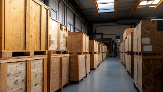 Organized wooden storage units