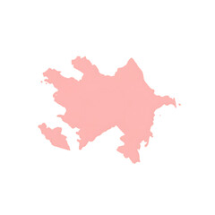 Azerbaijan outline map in pastel pink with clean vector design