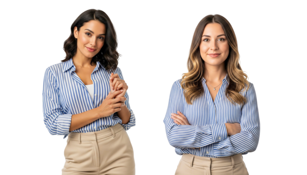 business woman crossed arms isolated on white