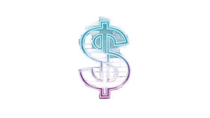 Obraz premium Glowing neon line american currency dollar sign icon isolated on transparent background. Money, profit, investment, growth business, economy, finance and success concept.
