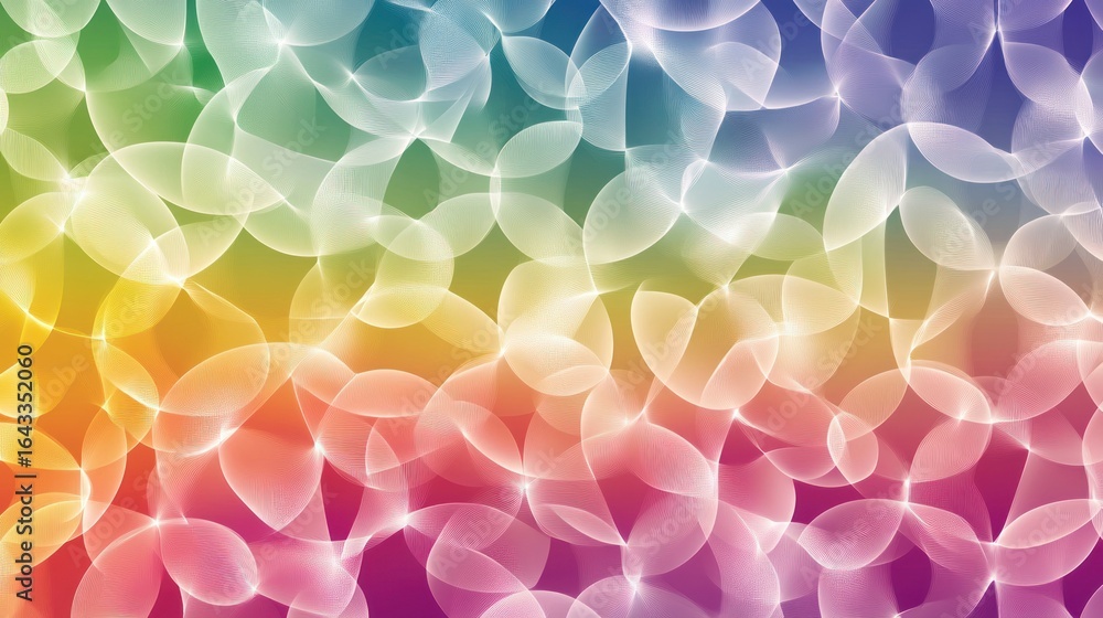Poster abstract background with colorful gradient and white circular shapes