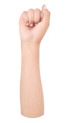 Raised fist png sticker, transparent background