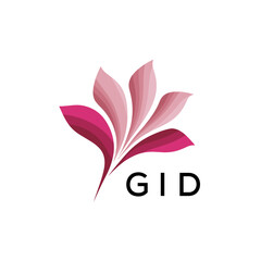 GID Modern Floral Abstract Logo Design, GID Later Logo, Creative Botanical Brand Identity
