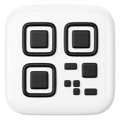 PNG 3D QR code transparent background