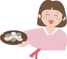 추석 송편 일러스트