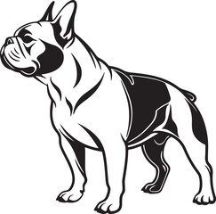 Obraz premium Bull dog vector art silhouette image
