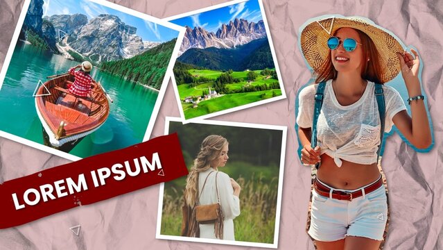 Modern Travel Vlog Cut-Out Slideshow