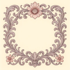 vintage floral frame