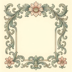 frame with floral ornament