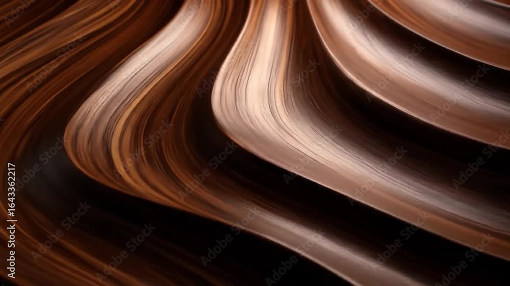 Poster elegant abstract flowing copper wave pattern with metallic texture for modern art creative backdrop 