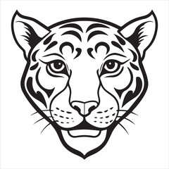 Fototapeta premium jaguar head vector silhouette