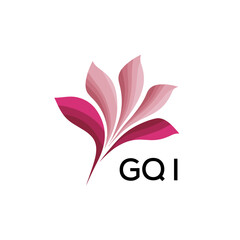 GQI Modern Floral Abstract Logo Design, GQI Later Logo, Creative Botanical Brand Identity

