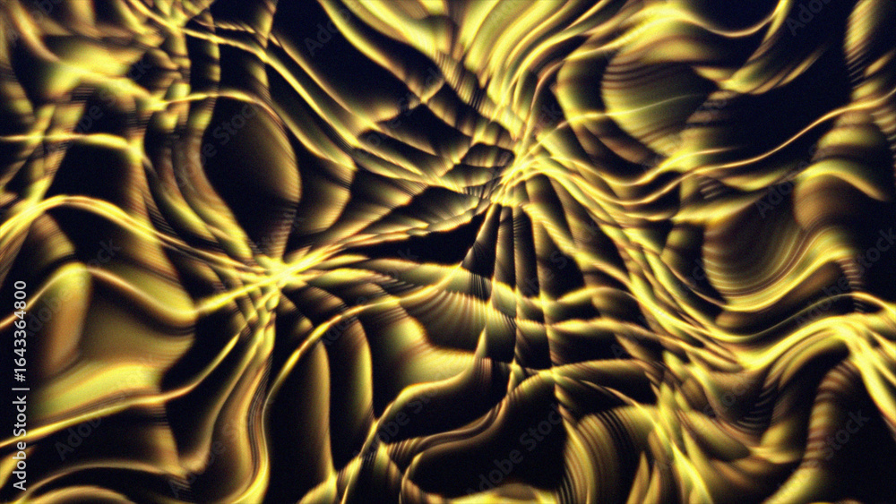 Poster abstract wavy orange gradient color background with grain effect and rays. 4k business background