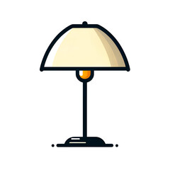 Minimalist Table Lamp Illustration